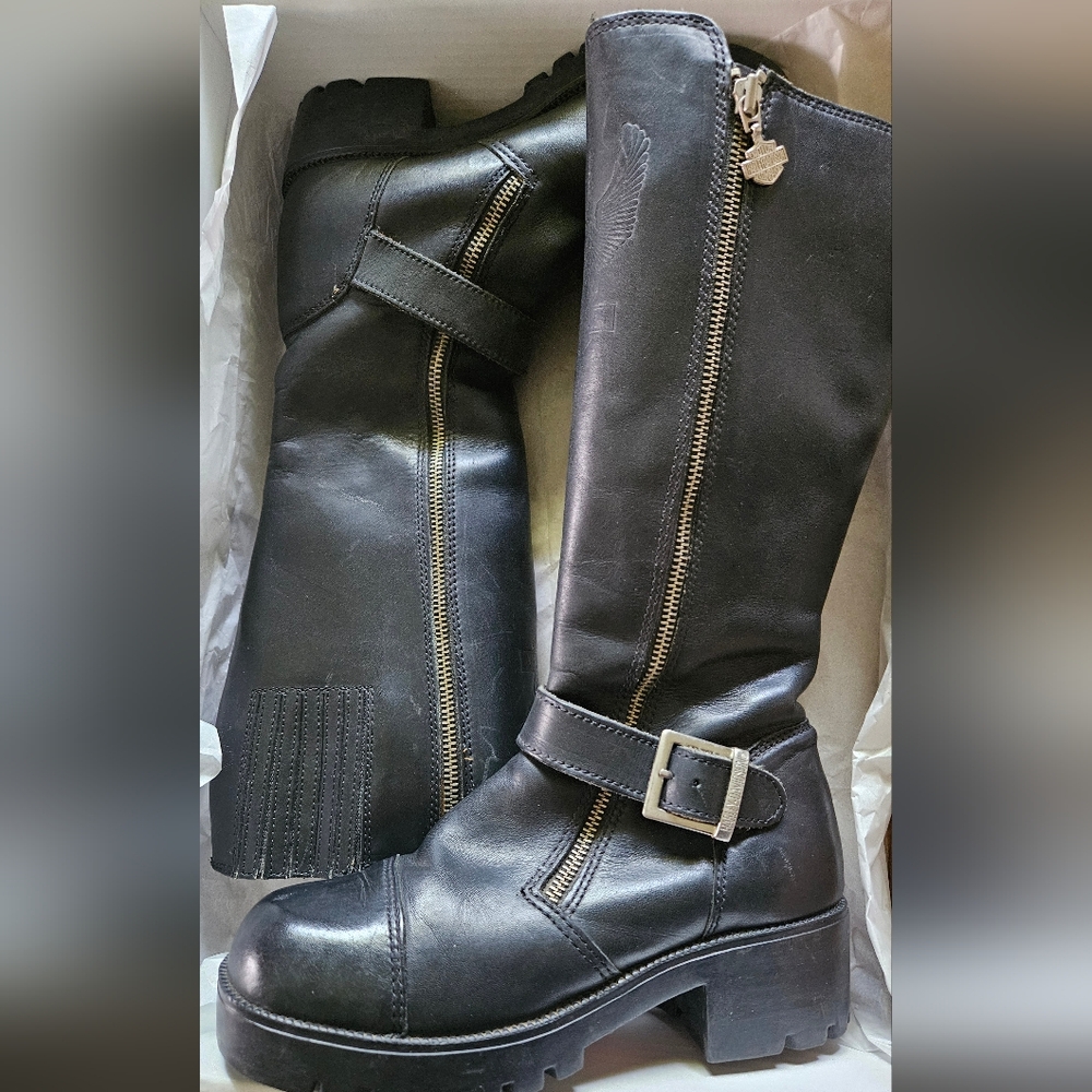 Harley-Davidson Black Combat & Moto Boots 7.5